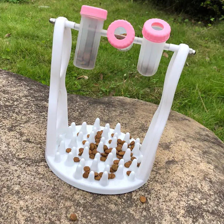 Pet IQ Puzzle Toy for Cats and Dogs with Fun Feeder Bowl