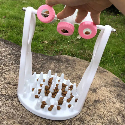 Pet IQ Puzzle Toy for Cats and Dogs with Fun Feeder Bowl