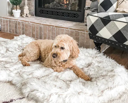 Faux Fur Orthopedic Dog Bed for Support
